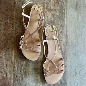 Rose Gold Jeweled Sandals